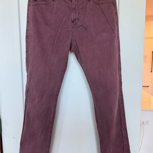 AG Adriano Goldschmied Men's Maroon Chinos